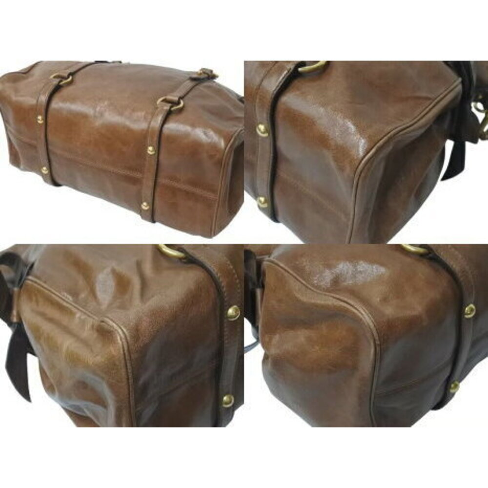 Miu Miu Side Rion Handbag Brown Leather - Picture 7 of 8